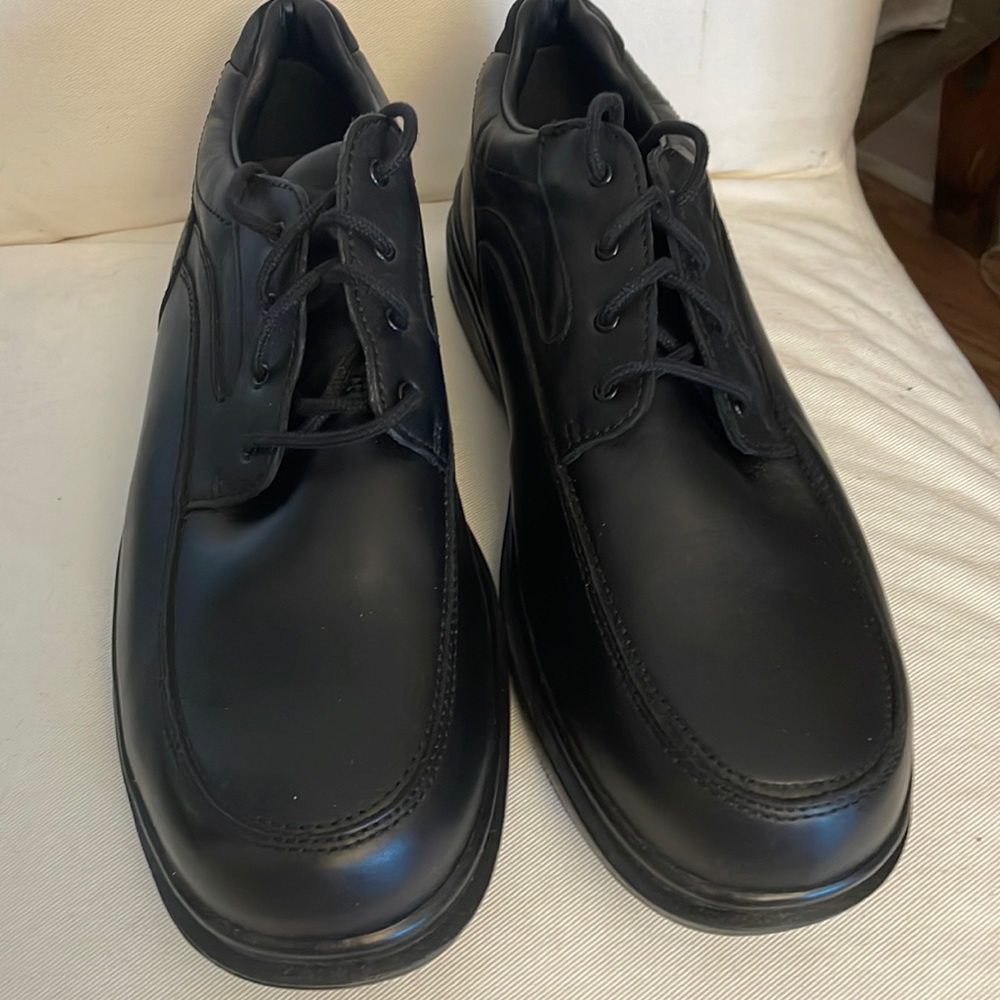 Size 14 Redwing-brand, black, lace-up oxfords. New in original box. Never worn.